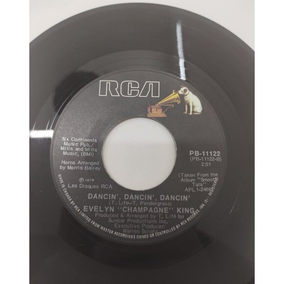 Evelyn Champagne King Shame / Dancin’ 7" 45 RPM Vinyl Record 1978 RCA Victor - Picture 3 of 5